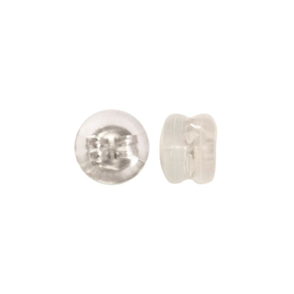 Large Sterling Silver Ear Nut Silicon Earring Pads