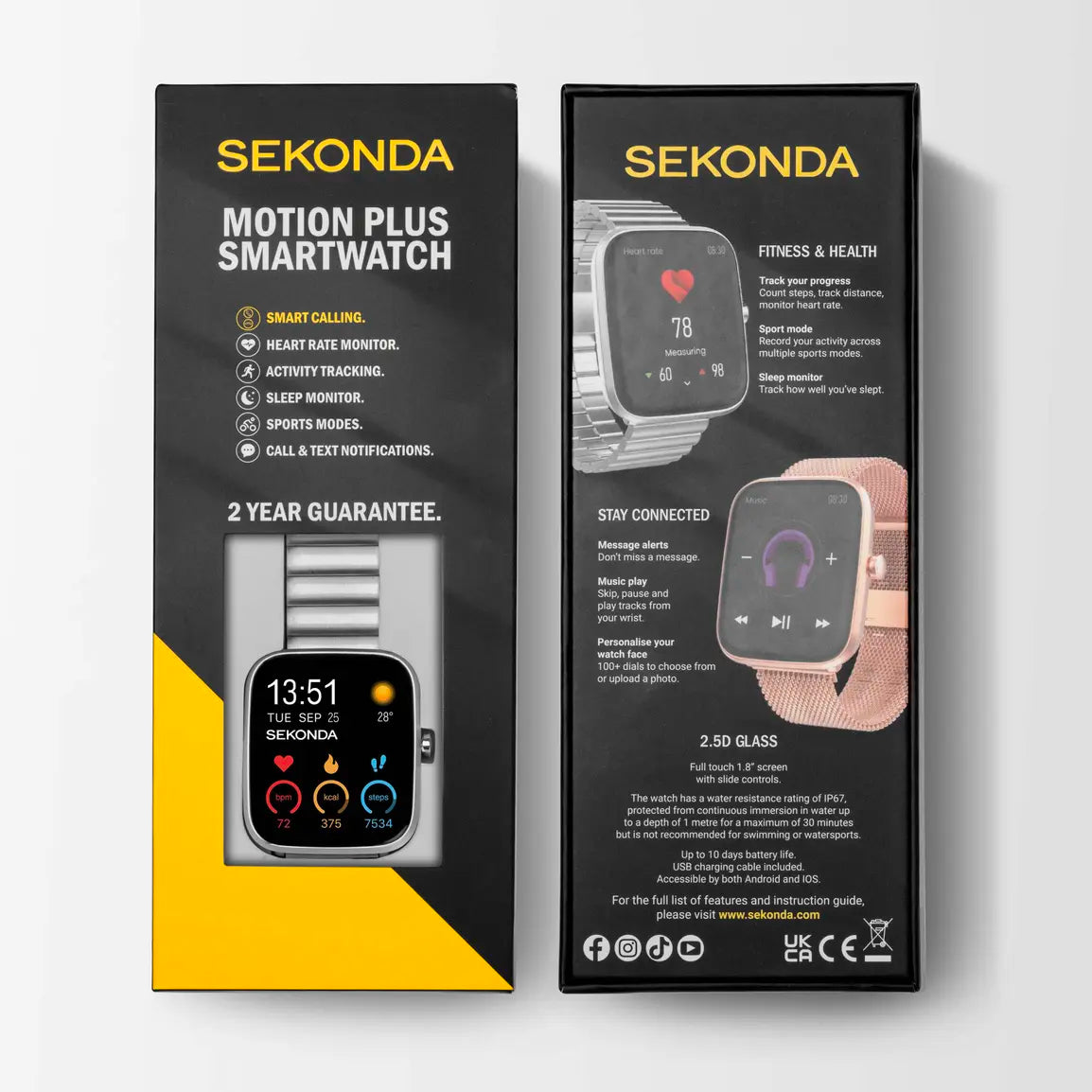 Sekonda Motion Plus Smart Watch | Silver Alloy Case & Stainless Steel Bracelet | 30221