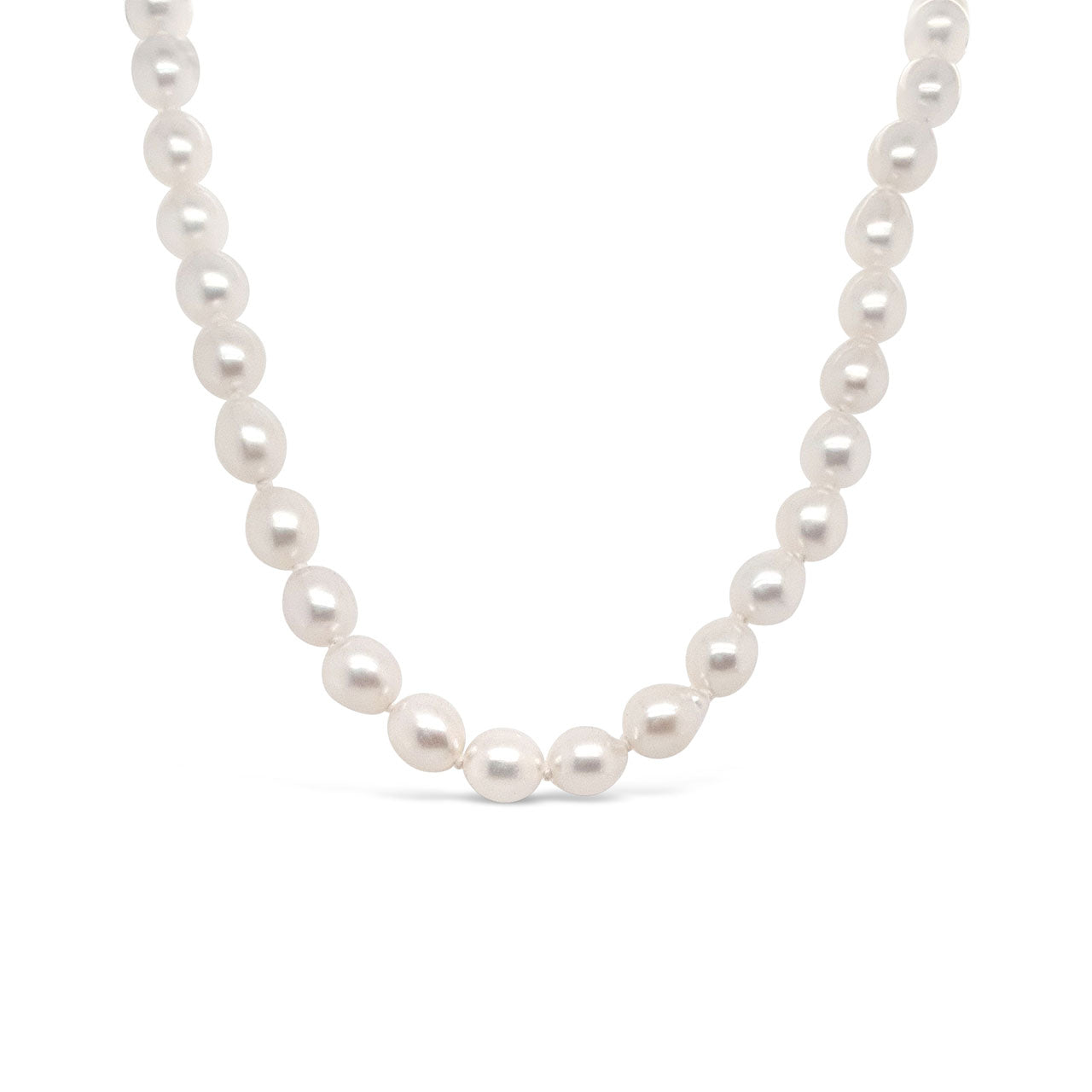 Fresh Water Pearl 6.5-7.5mm White Semi Baroque Necklace