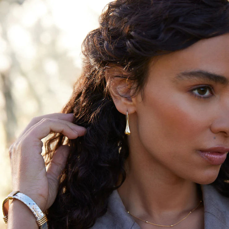 My Silent Tears Drop Earrings - Gold Plated