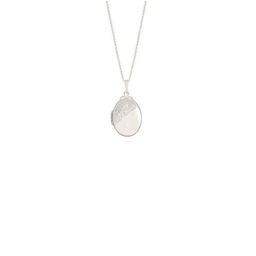 Sterling Silver Part Engraved Locket