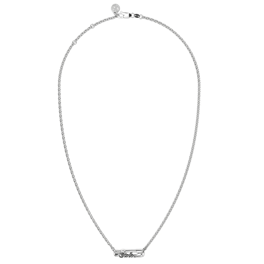 Scripted Pin Necklace