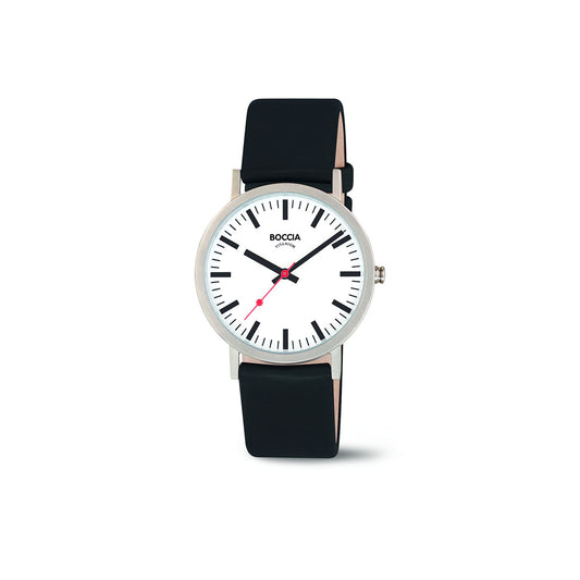 3651-01 - Unisex Titanium Black Dress Watch