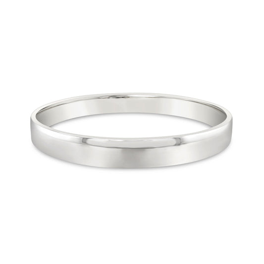Sterling Silver Medium Heavy Half Round Bangle