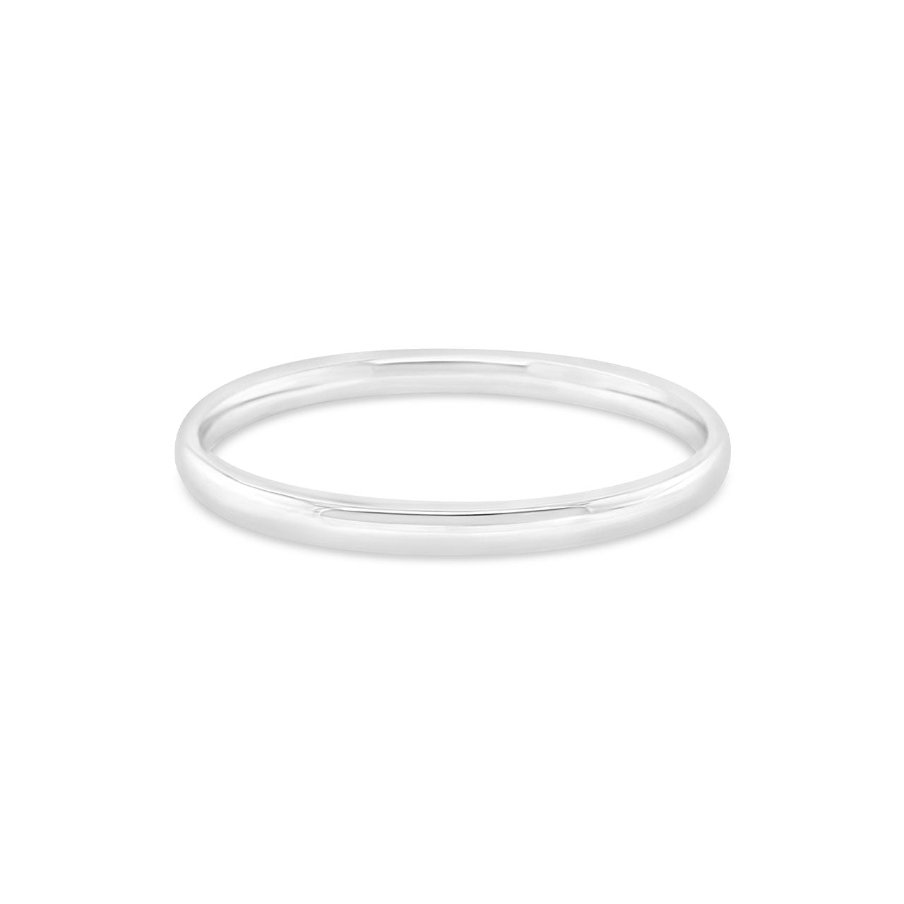 Sterling Silver Golf Style Comfort Curve 5 1/4 Bangle