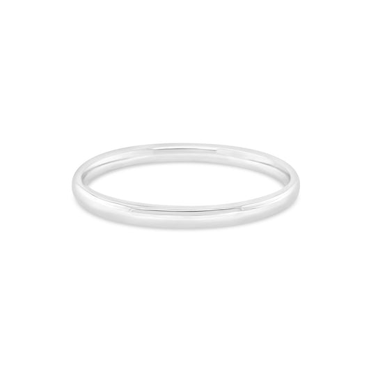Sterling Silver Golf Style Comfort Curve 5 1/4 Bangle