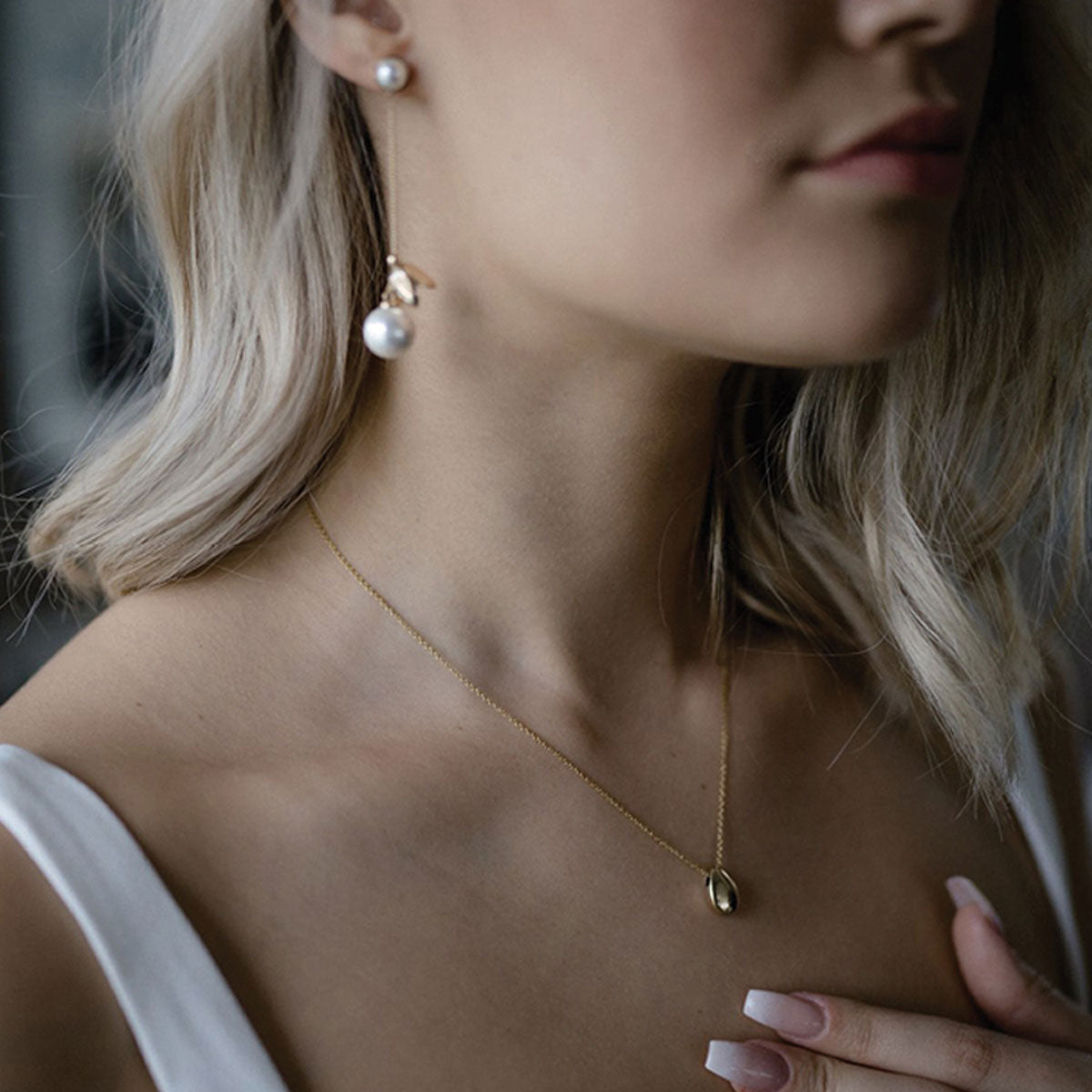 9k Rose Gold The Full Love Drop Diamond Pendant