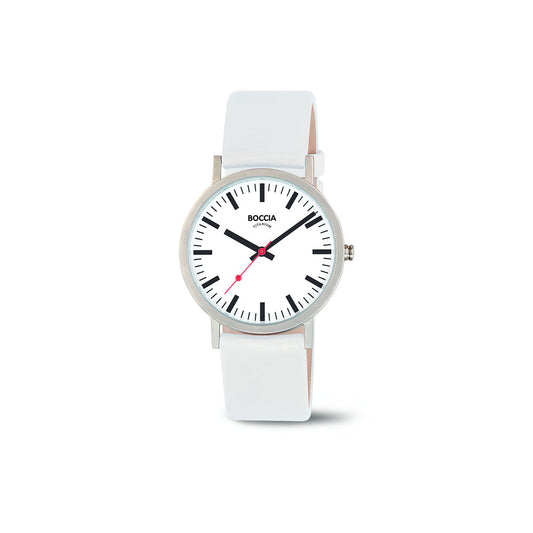 3651-02 - Unisex Titanium White Dress Watch