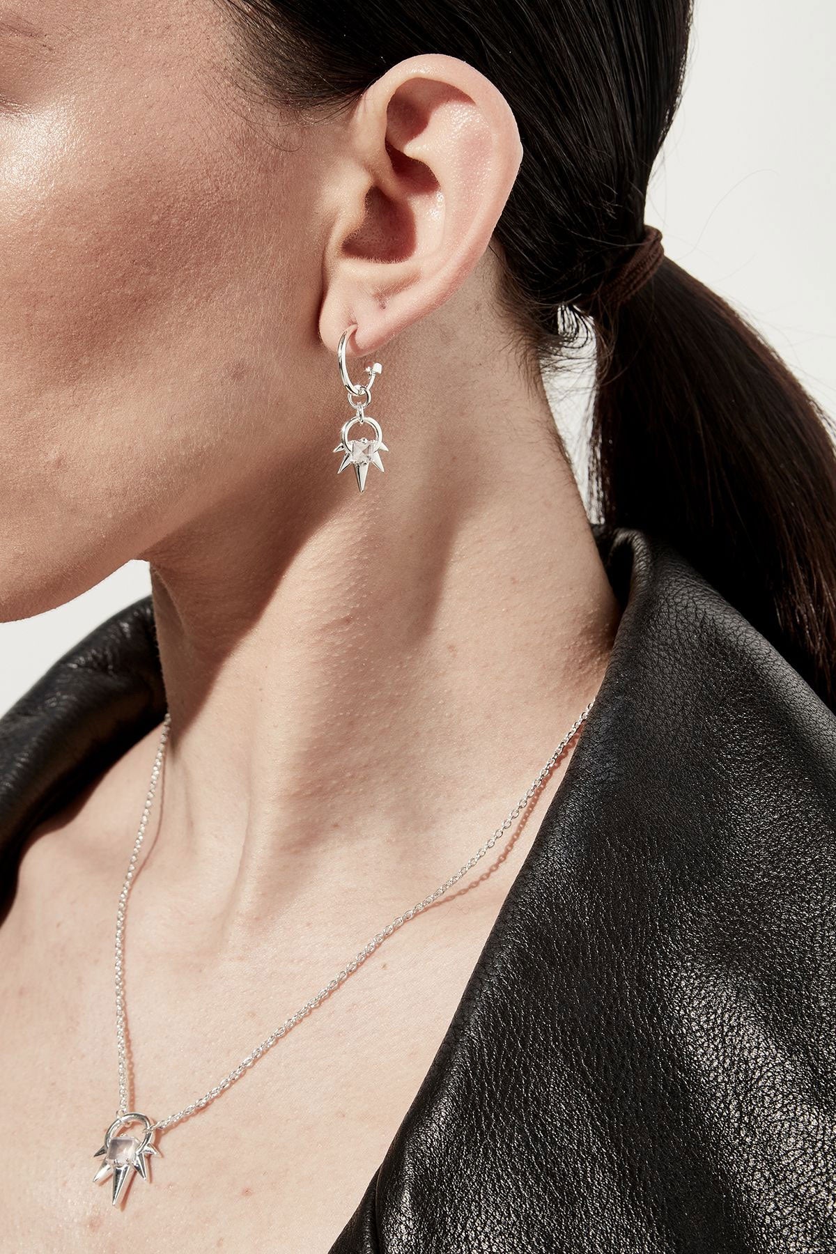 Geo Punk Anchor Earrings