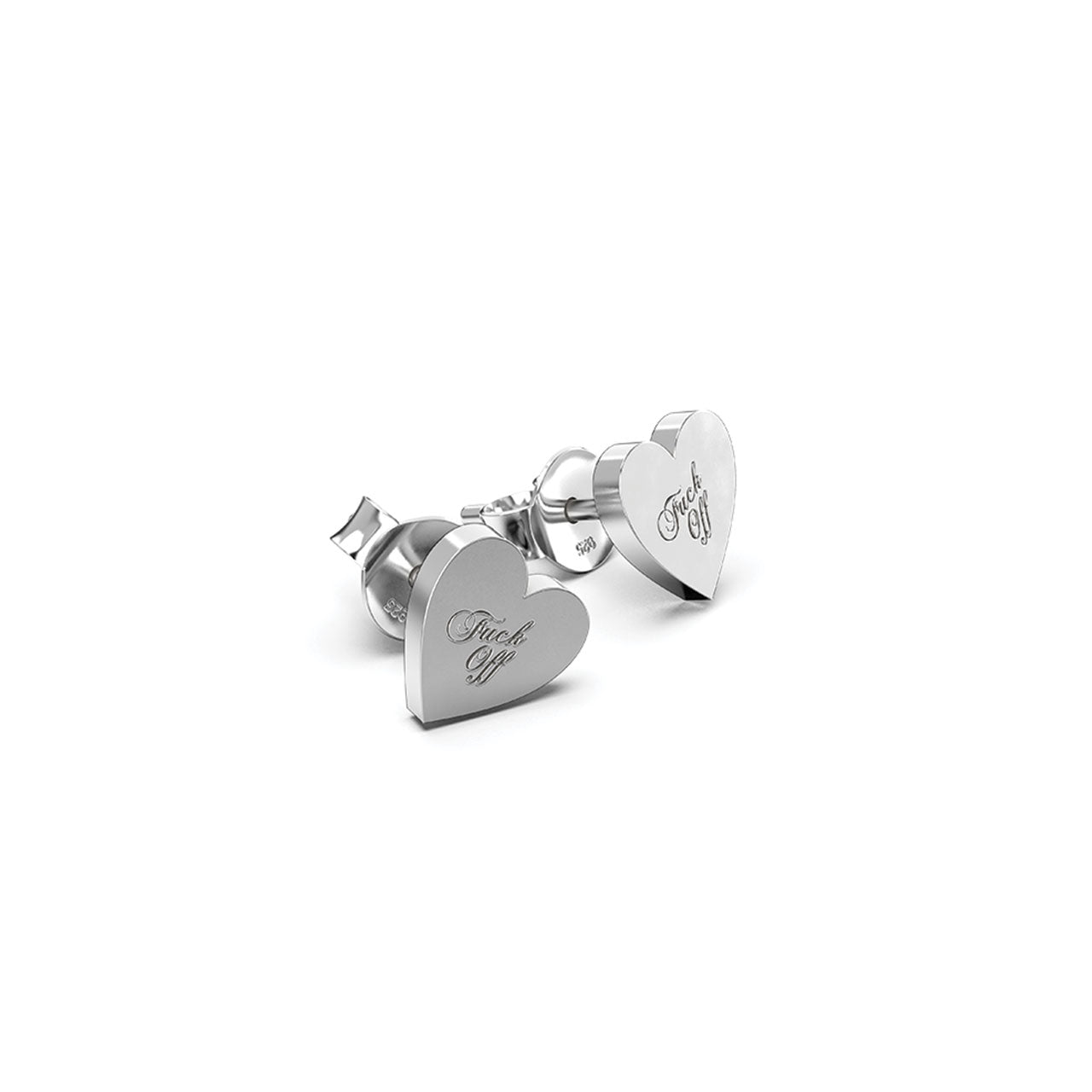 F*ck Off Heart Stud Earrings
