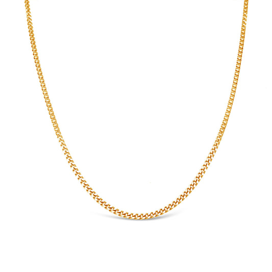 46cm 9k Yellow Gold 014 Curb Chain