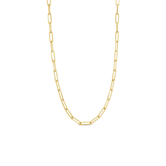 51cm 9k Yellow Gold KRD70 Paper Clip Chain