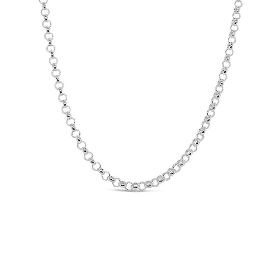 45cm Sterling Silver B2 Round Belcher Chain