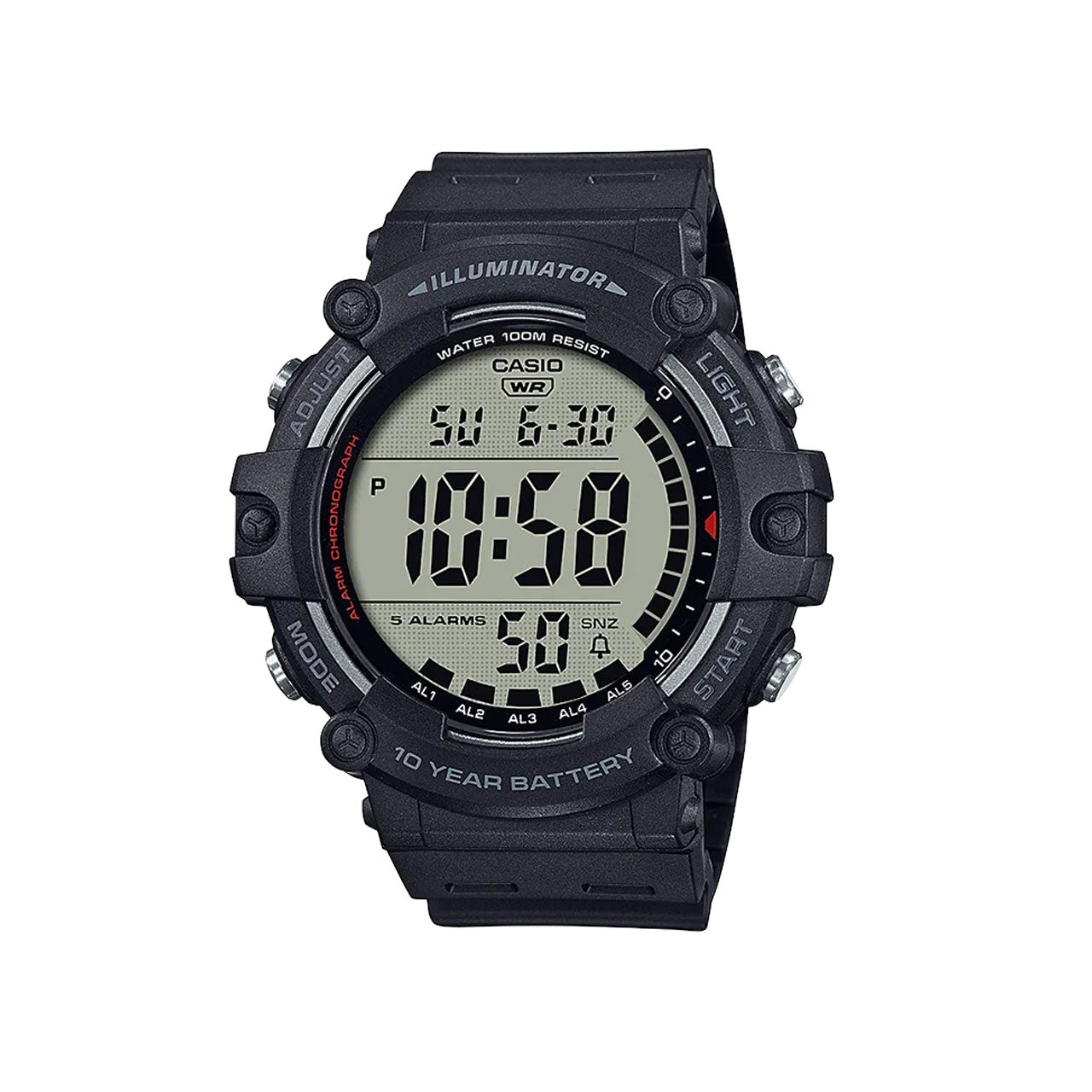 Casio Digital Auto Illuminator Watch - AE1500WH-1A