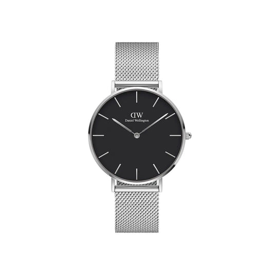 Petite 36mm Sterling - Silver & Black Watch