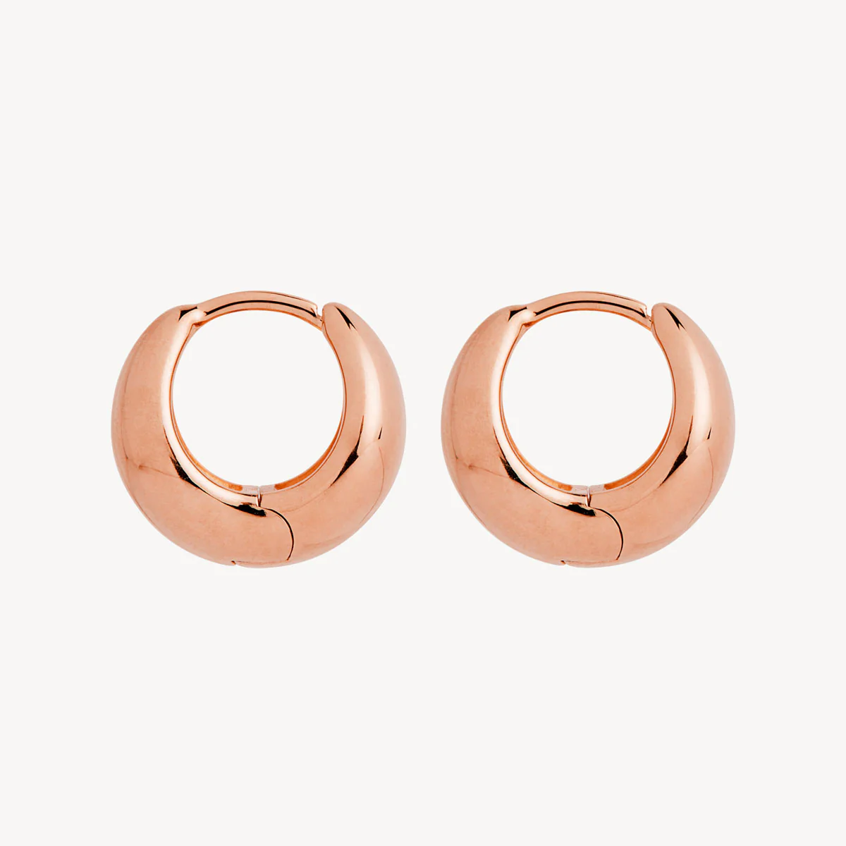 La Muse Huggie Earrings - Rose Gold Plated