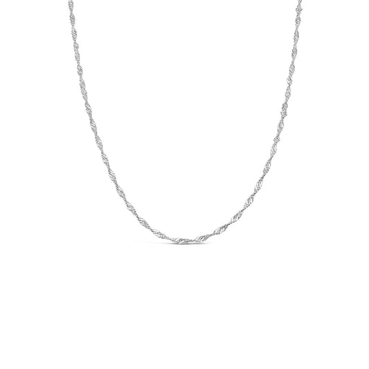 Sterling Silver SNG30 Singapore Twist Chain