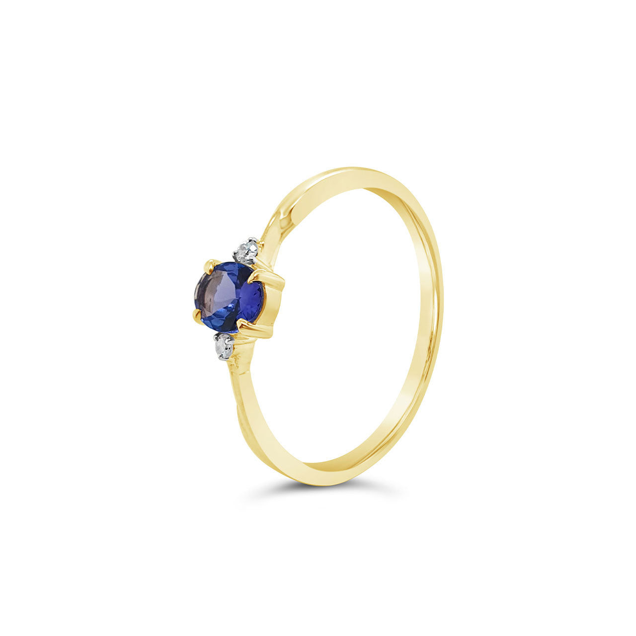 9k Yellow Gold Tanzanite & Diamond Dress Ring