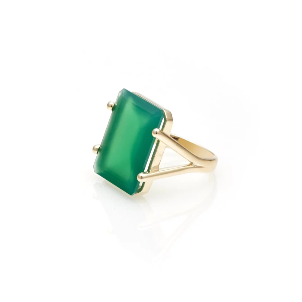 Prima Donna Ring Green Onyx + Gold