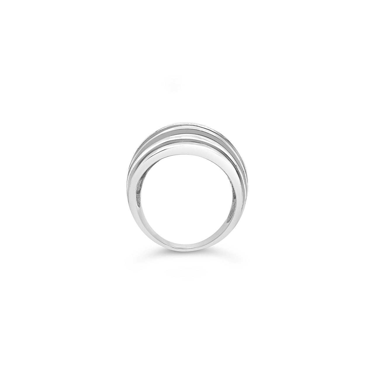 Sterling Silver 7 Band Dome Ring