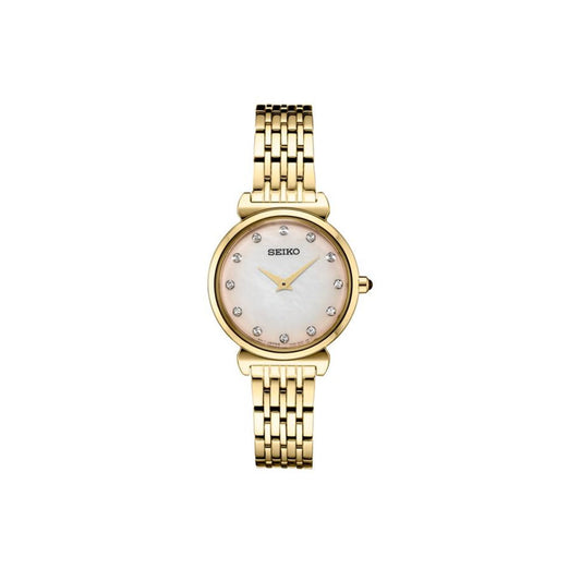 SFQ802P - Ladies Gold Diamond Set Dress Watch