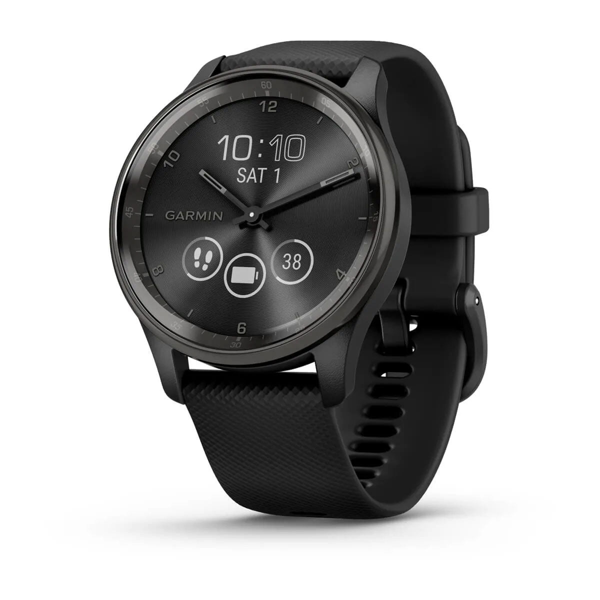 vívomove® Trend - Slate Stainless Steel Bezel with Black Case and Silicone Band - 010-02665-00