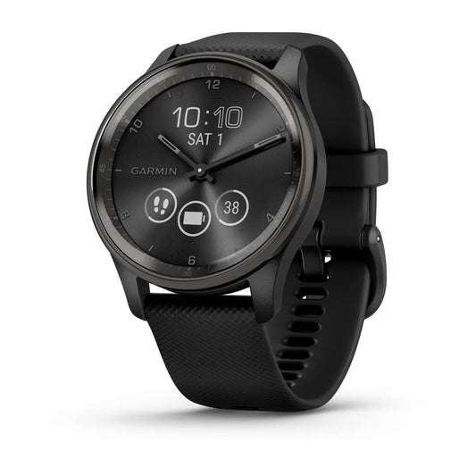 vívomove® Trend - Slate Stainless Steel Bezel with Black Case and Silicone Band - 010-02665-00