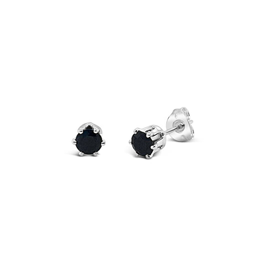 Sterling Silver 4mm Sapphire Studs