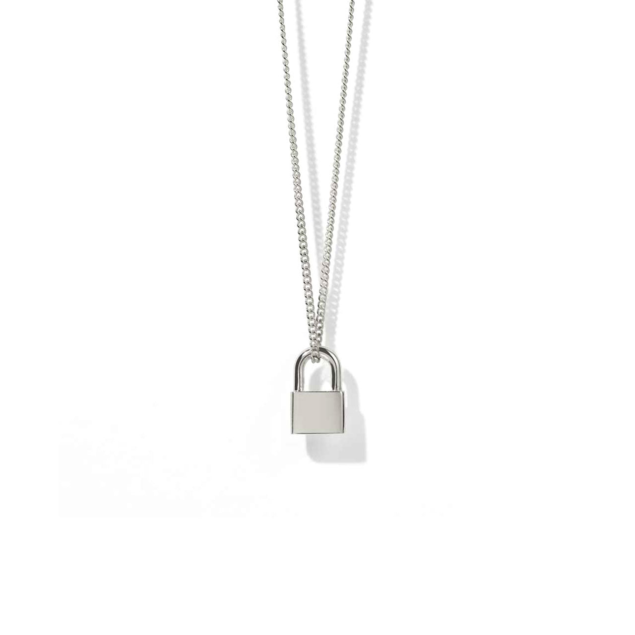 Sterling Silver Locked Charm Necklace