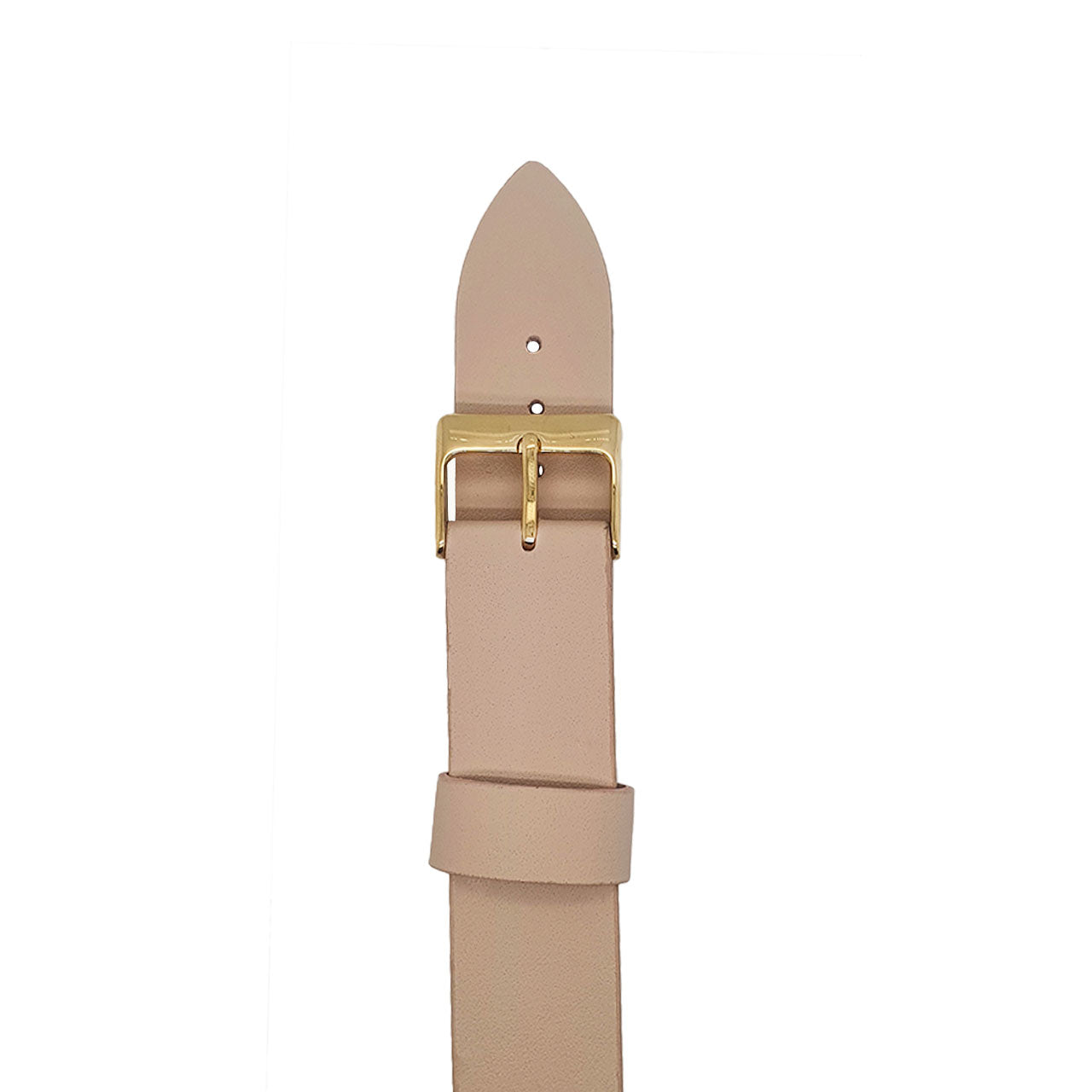 Light Pink 18mm Leather Watch Strap with Gold Buckle
