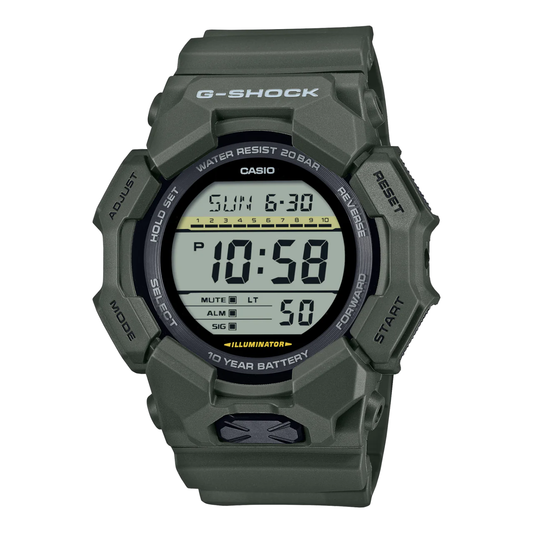 G-Shock GD-100 Series Rugged Digital Green Watch - GD010-3D