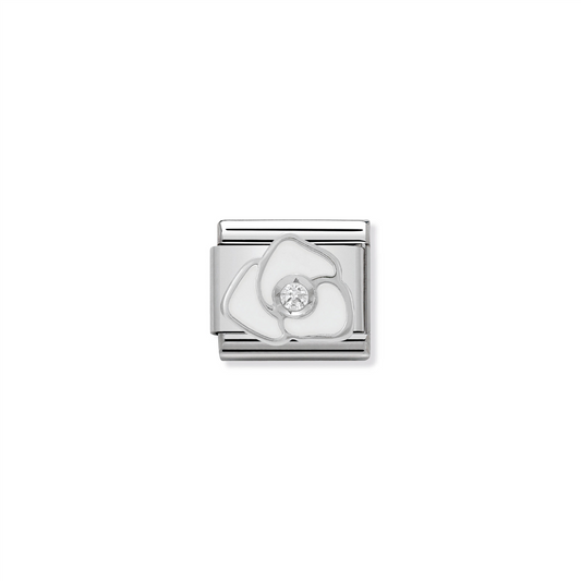 Composable Classic Link 330305/06 White Rose in Silver