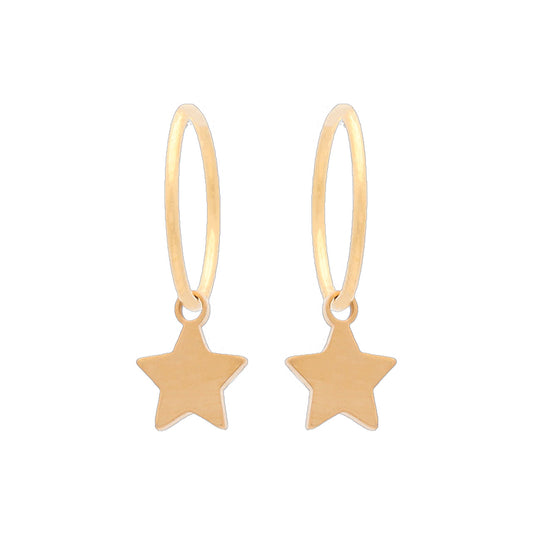 Sterling Silver Gold Plated Sleeper & Star