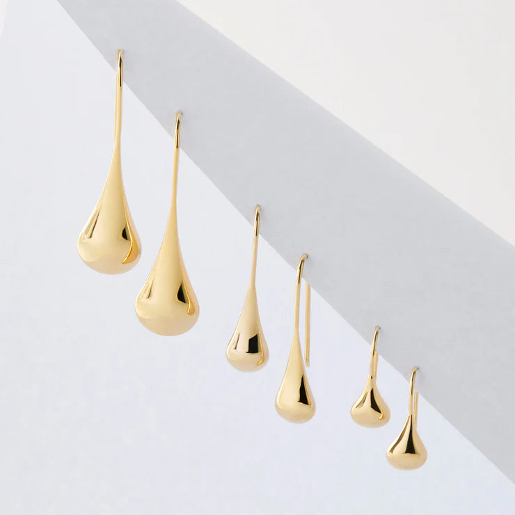 Baby Tears Drop Earrings - Gold Plated