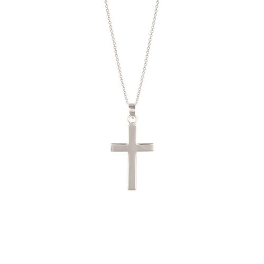 Sterling Silver Plain Flat Cross Pendant