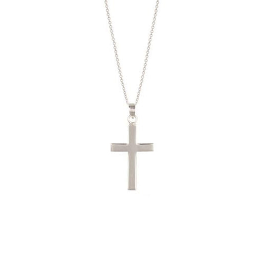 Sterling Silver Plain Flat Cross Pendant