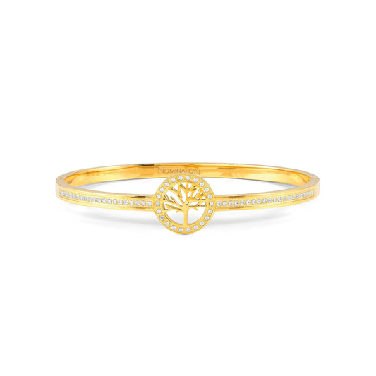 Pretty Bangles 029502/030 Gold Tree Of Life With CZ - Size Large