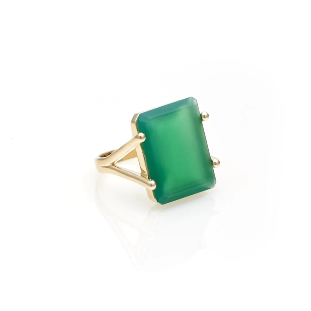 Prima Donna Ring Green Onyx + Gold