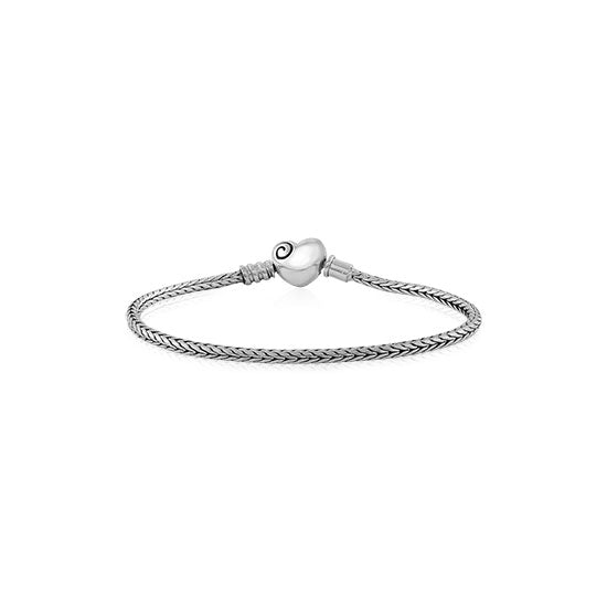 Heart Clasp Bracelet - 19cm