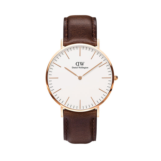 Classic 40mm Bristol - Rose Gold & White Watch