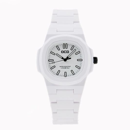 White Unisex Fashion Bright Colour Pop Watch