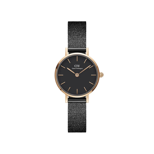 Petite 24mm Pressed Ashfield - Black & Rose Gold Watch