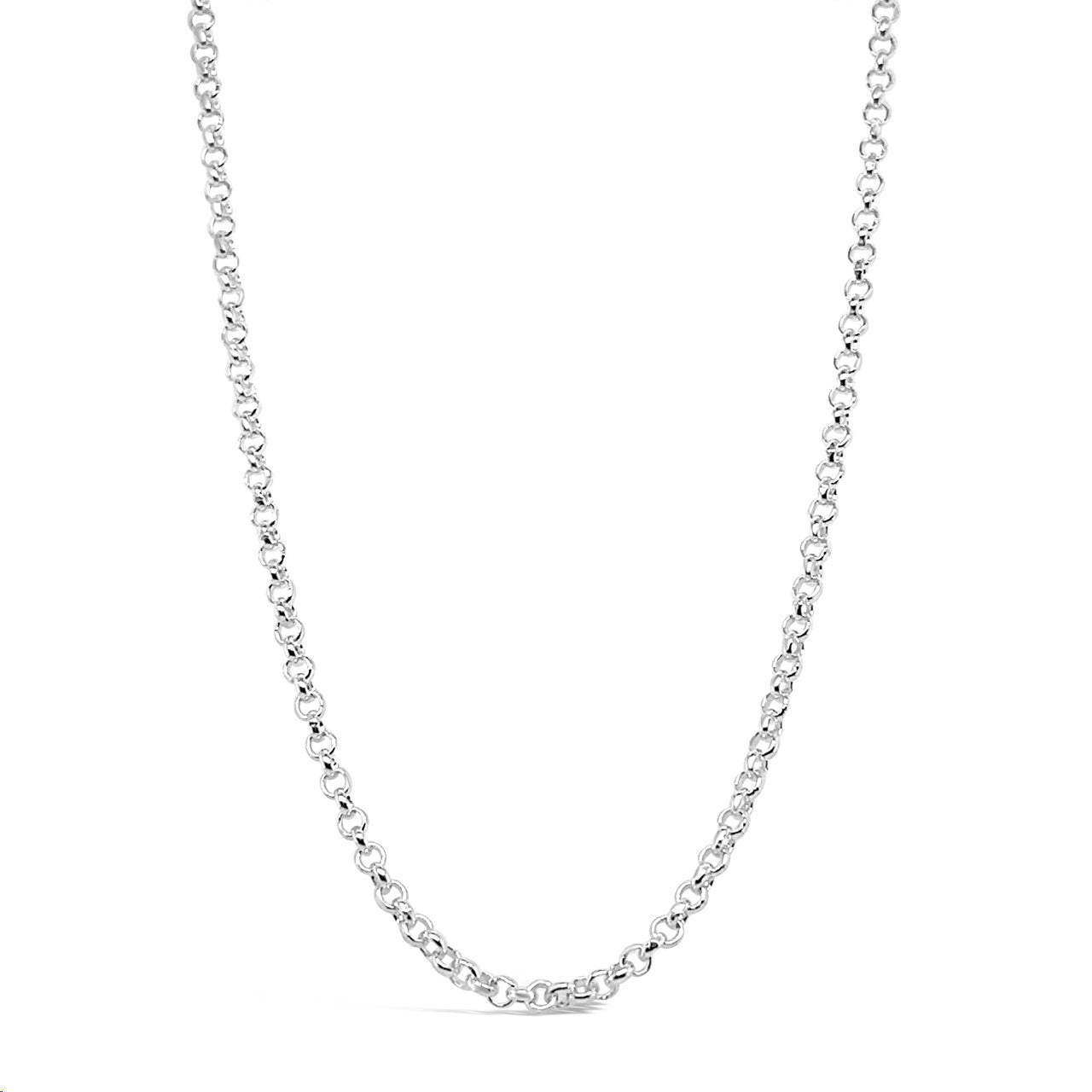 45cm Sterling Silver V398 Round Belcher Chain