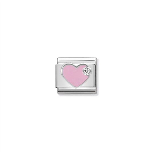 Composable Classic Link 330305/02 Pink Enamel Heart