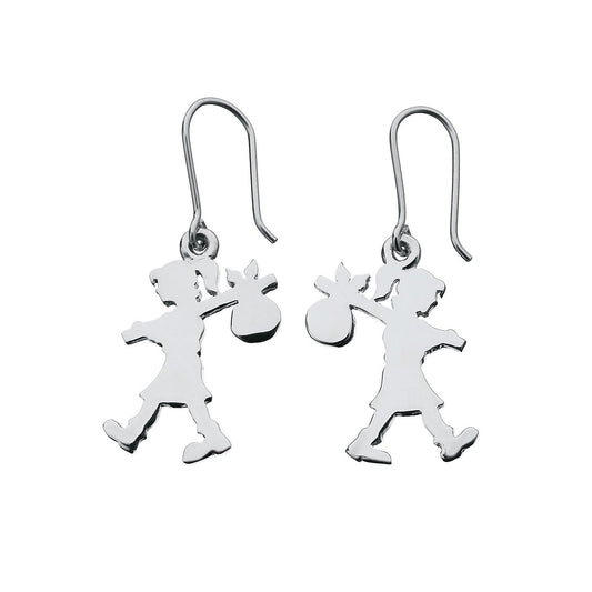 Sterling Silver Runaway Girl Drop Earrings