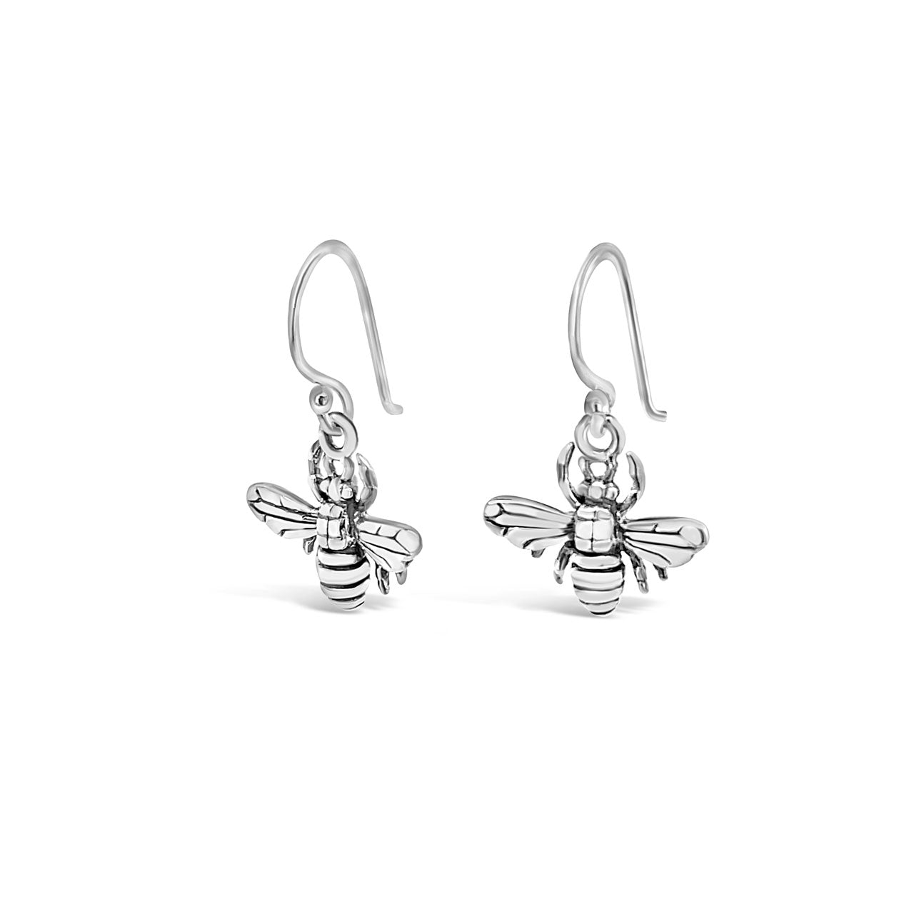 Sterling Silver Honey Bee Drop Earrings