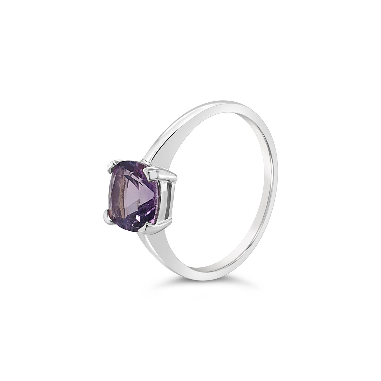 Sterling Silver Custion Cut Amethyst Dress Ring