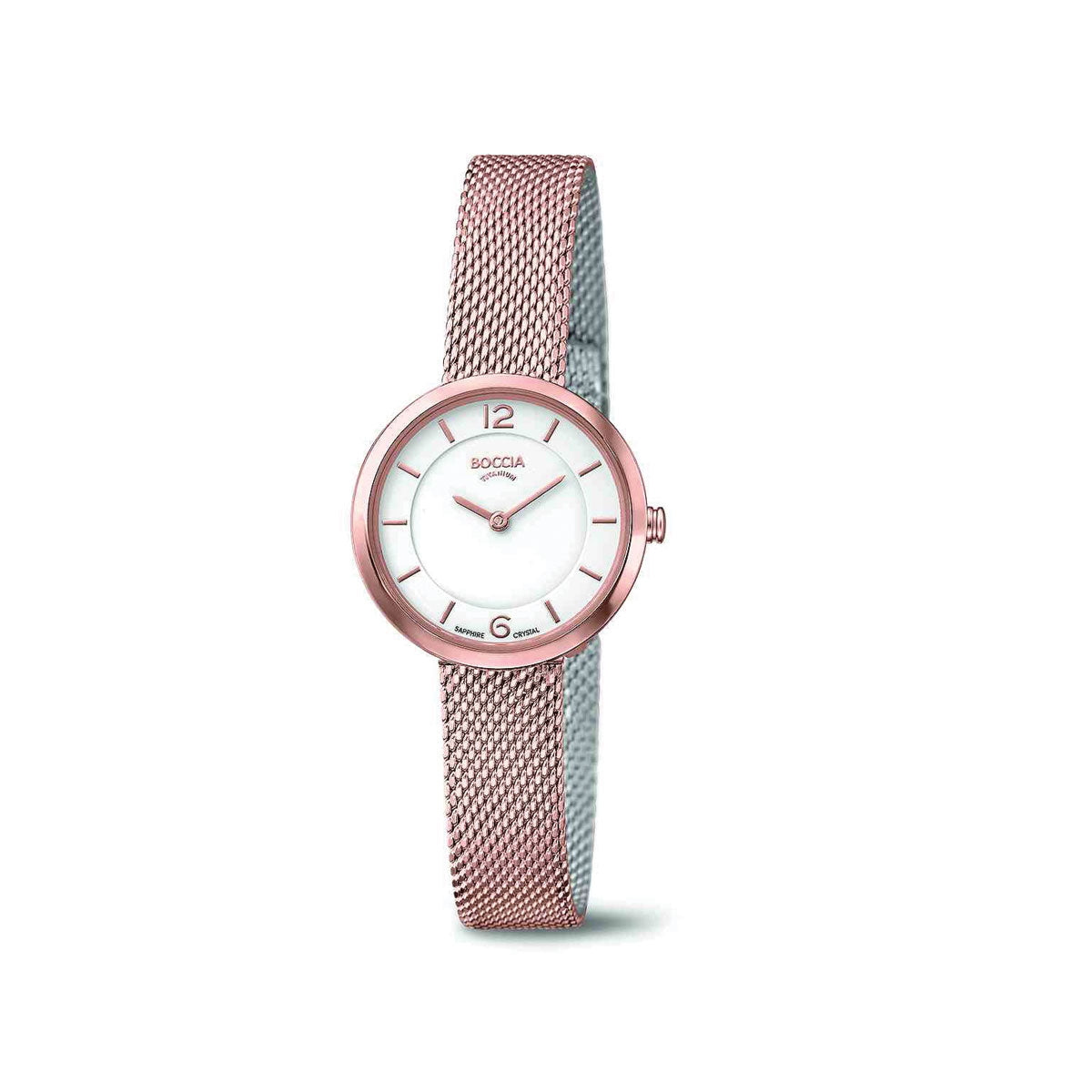 3266-07 - Ladies Rose Gold Titanium Dress Watch