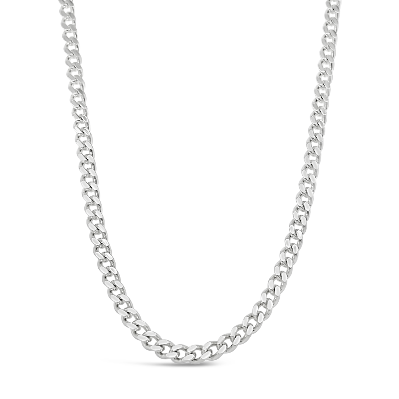 45cm Sterling Silver V305 Diamond Cut Curb Chain