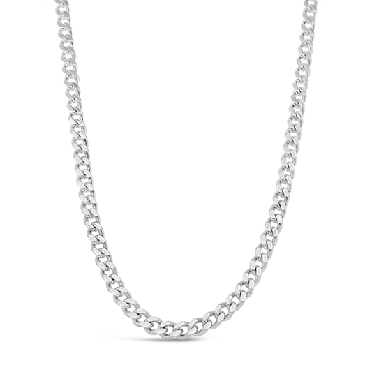 45cm Sterling Silver V305 Diamond Cut Curb Chain